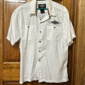 Harley Davidson large men’s button down shirt